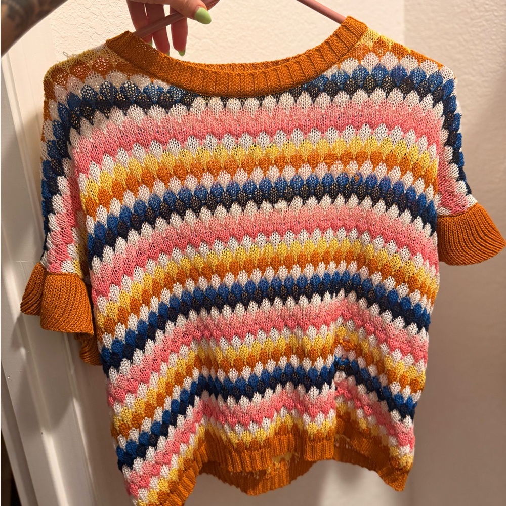 Multicolor Chevron Knit Shirt